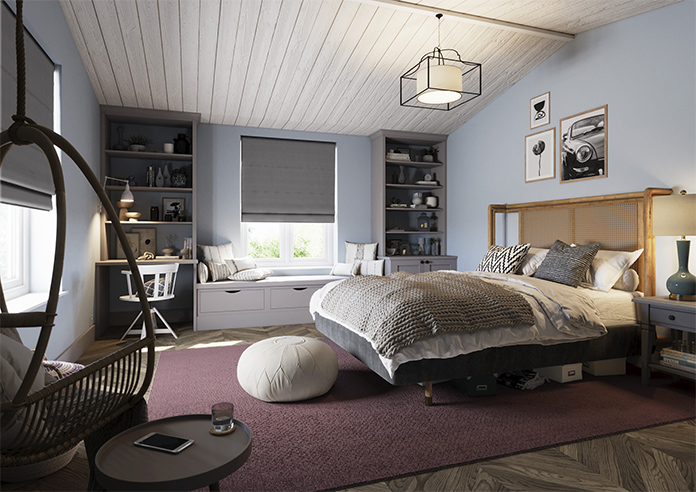 Shima Faux Silk, Slate - Twist&Fit Roman Blind - Image 7